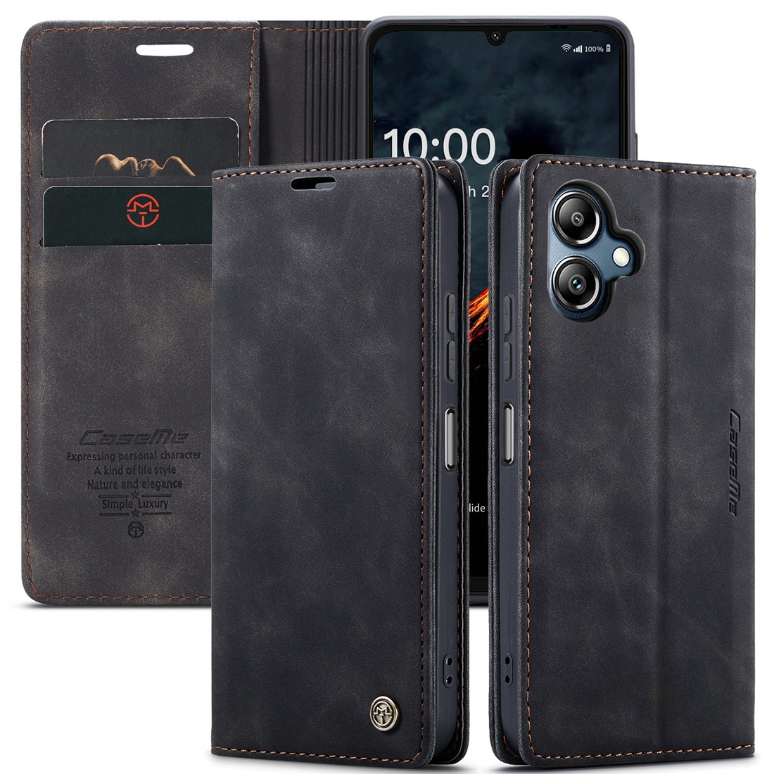 Leather Folio Wallet Case - Fit Samsung Galaxy A06 4G 2024,Fold6