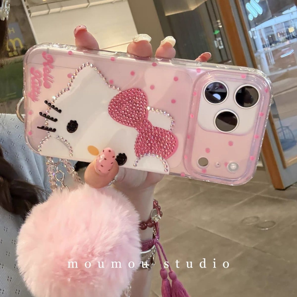 Phone Cases Cool Girl - Cartoon Diamond Hello Kitty Phone Case