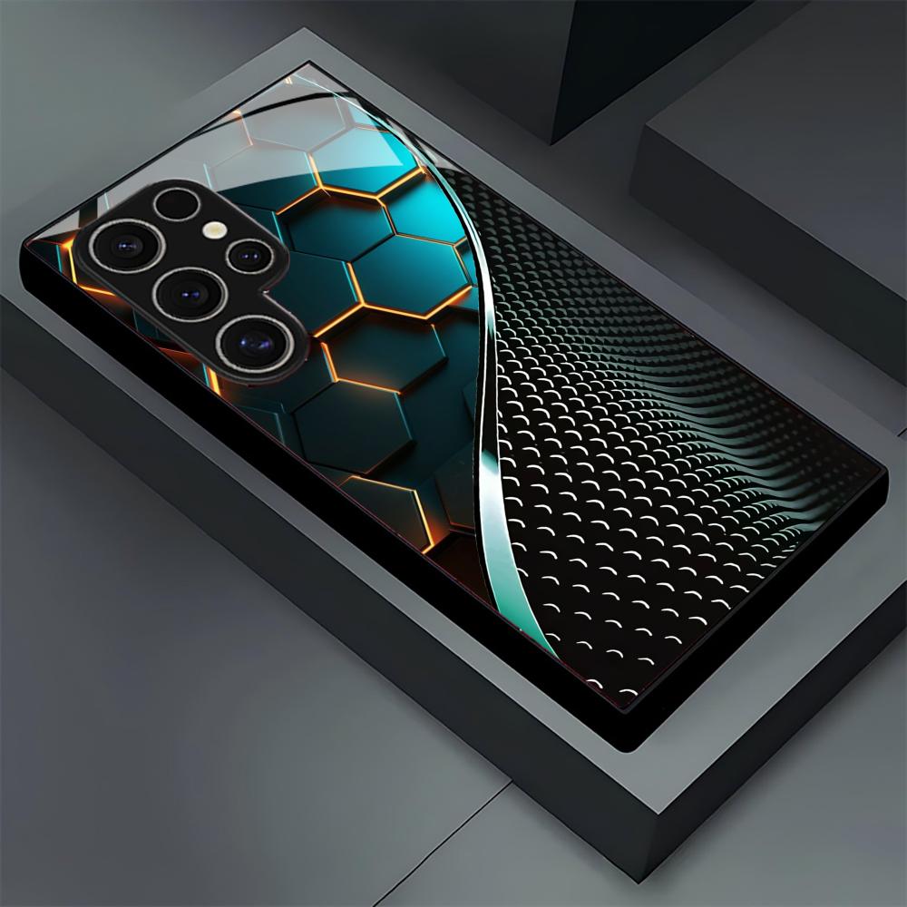 Phone Cases Galaxy S26 - Creative Honeycomb Wood Pattern glass Phone