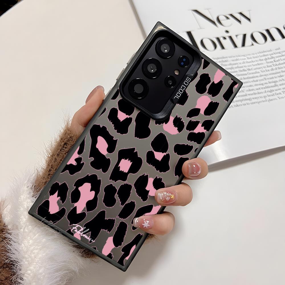 Phone Cases Purple - Black Leopard Print Phone Case For