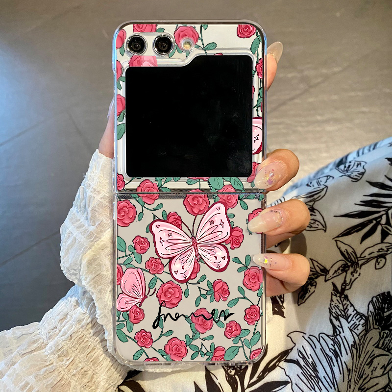 Phone Cases Z Fold 4 - Pink Flowers Pattern Phone Case For