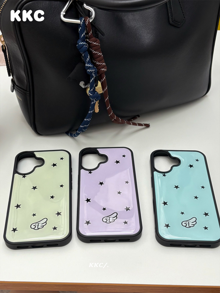 Phone Cases Purple - Summer Purple Yellow Stars INS Korea
