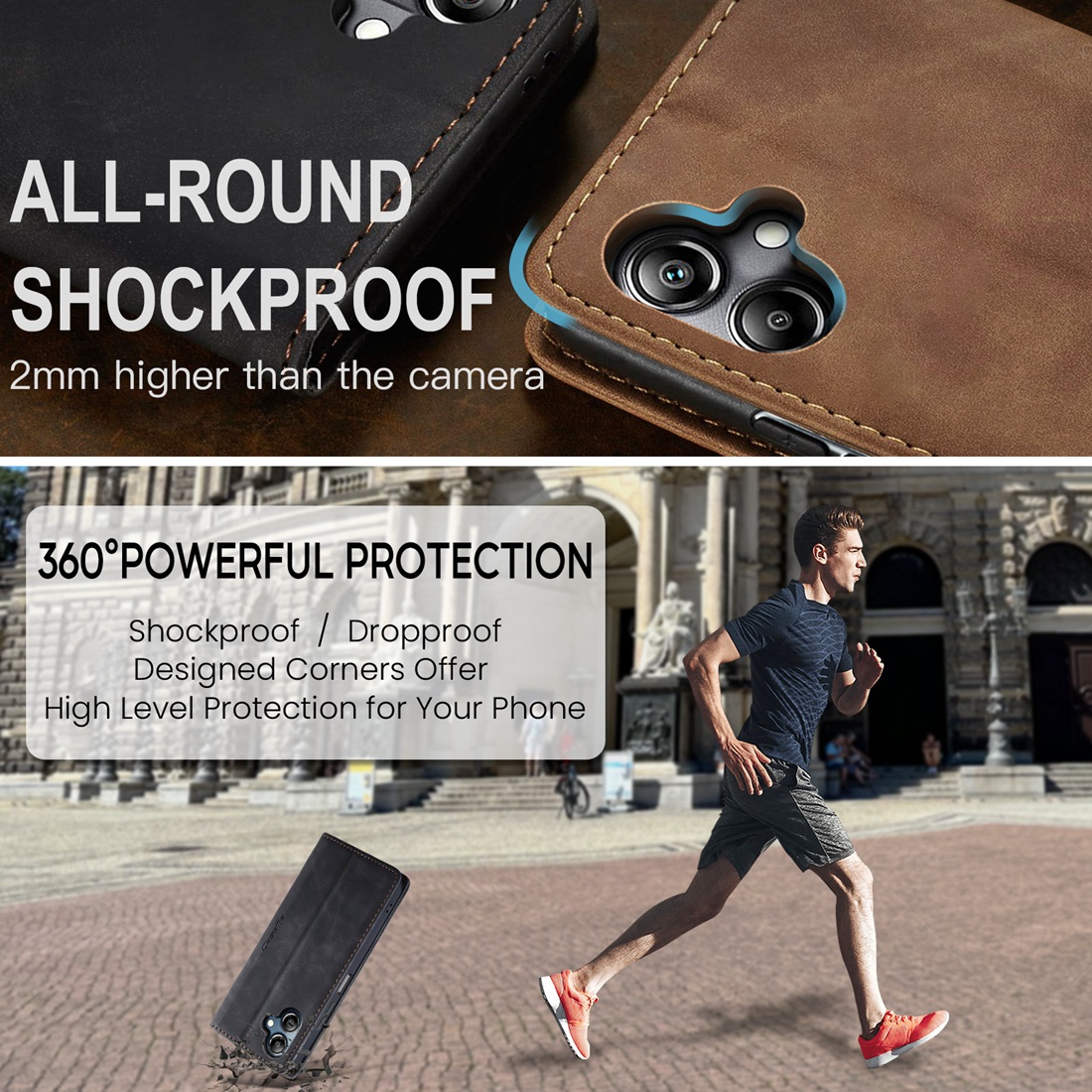 Fit Samsung Galaxy A06 4G 2024 - Leather Folio Wallet Case recension och pris