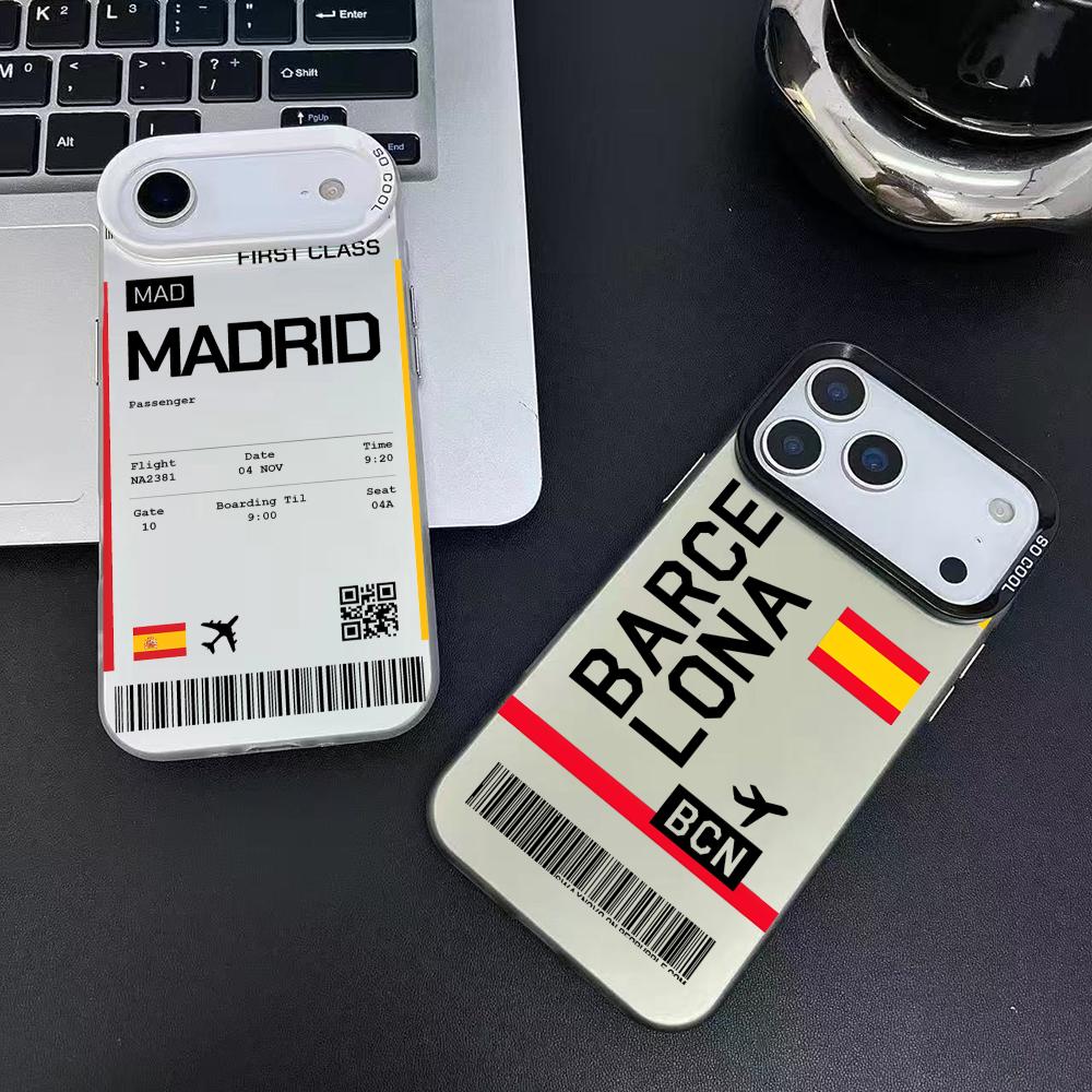 Plane Travel Ticket Spain Phon - Phone Cases Iphone 15 Pro Max recension och pris