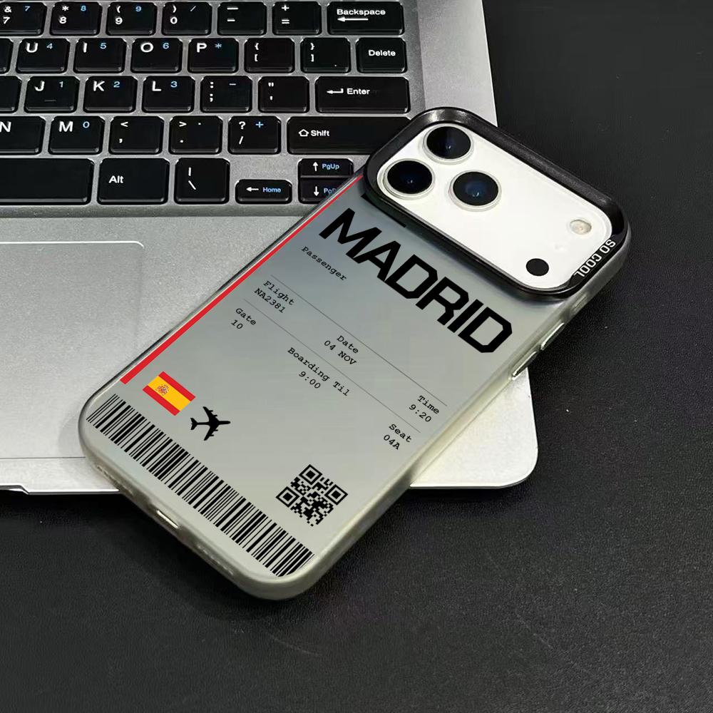 Plane Travel Ticket Spain Phon - Phone Cases Iphone 15 Pro Max recension och pris