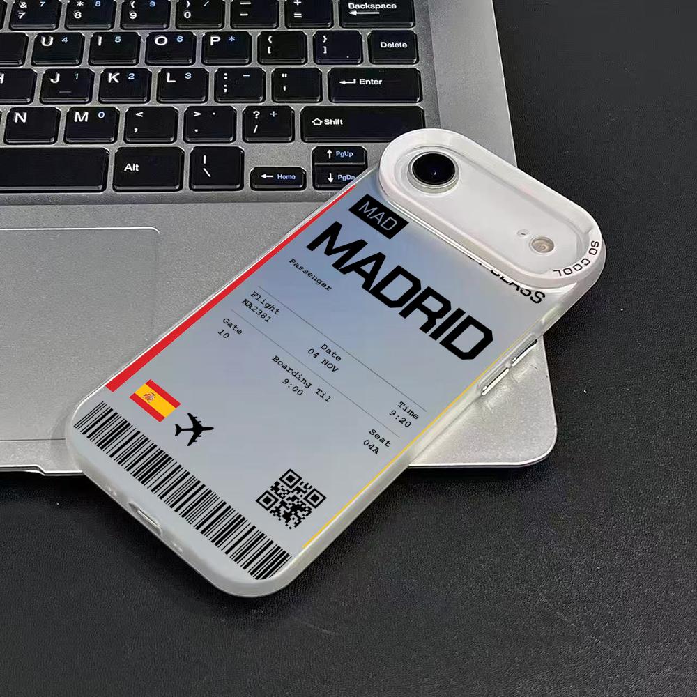 Plane Travel Ticket Spain Phon - Phone Cases Iphone 15 Pro Max recension och pris