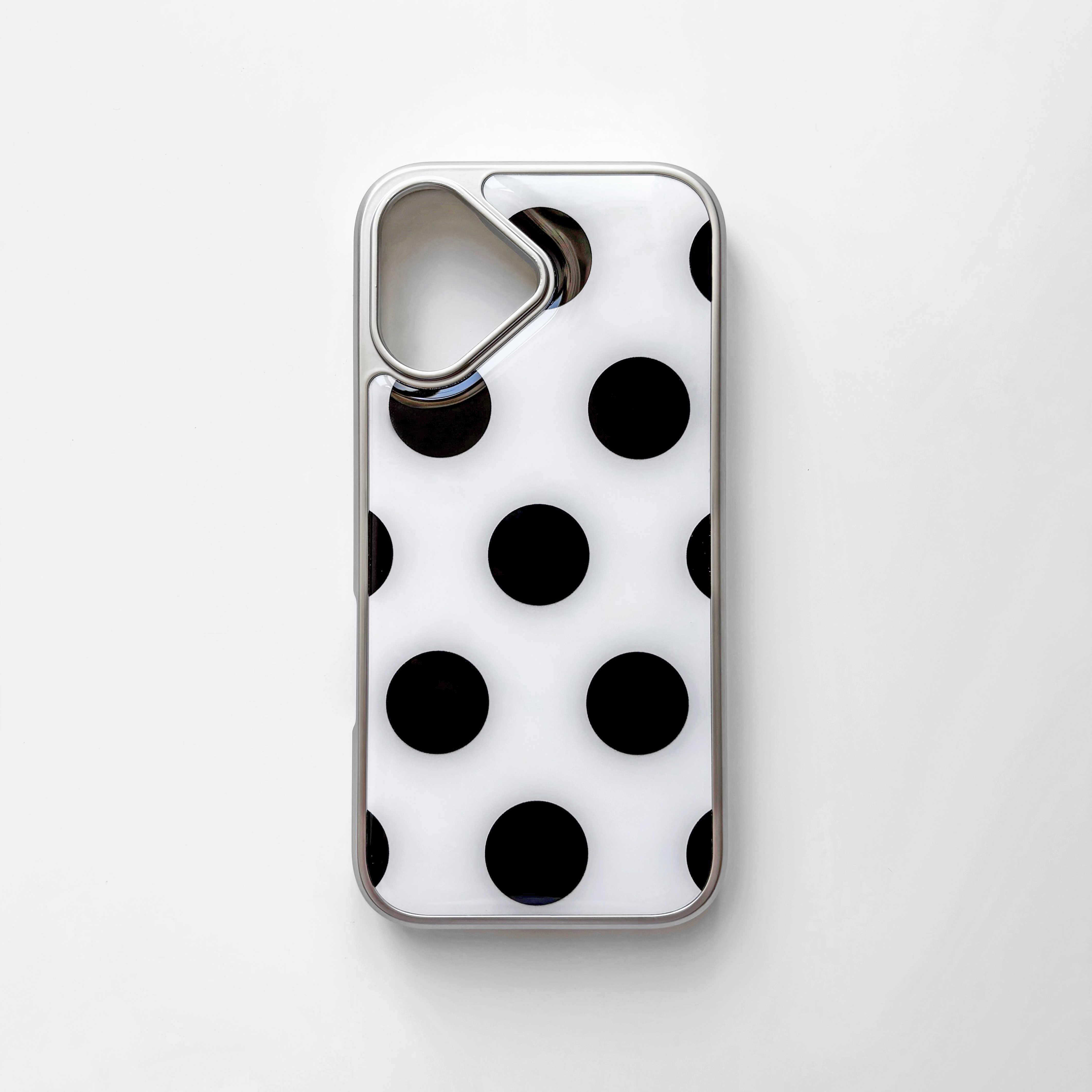 Luxury Black White Polka Dots  - Phone Cases That Charge Your Phone recension och pris