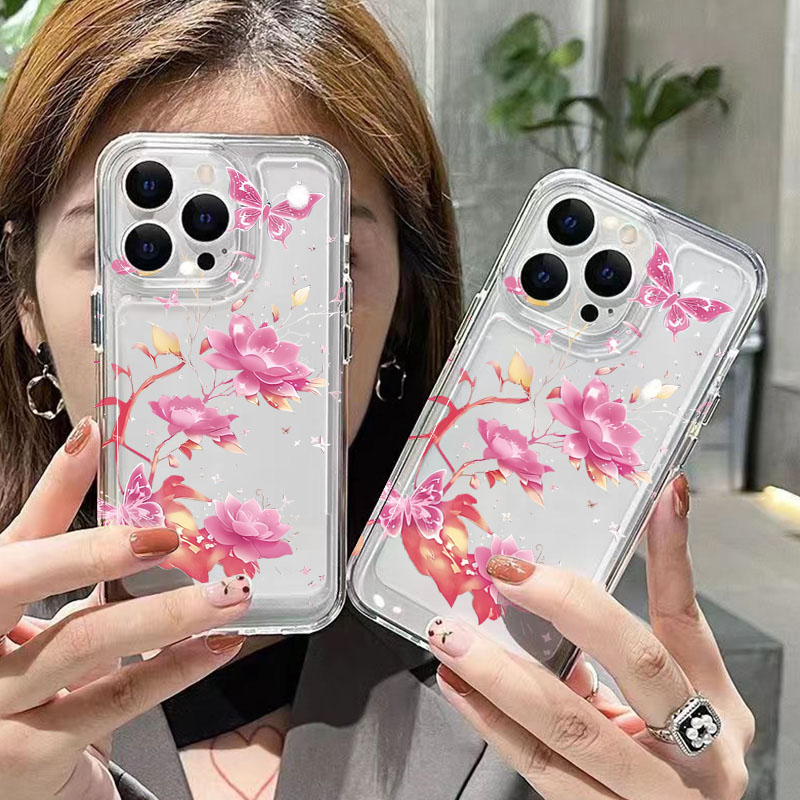 Pink and Purple Lotus Pattern  - Phone Cases Purple recension och pris
