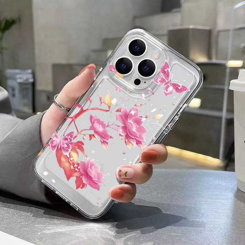 Pink and Purple Lotus Pattern  - Phone Cases Purple recension och pris