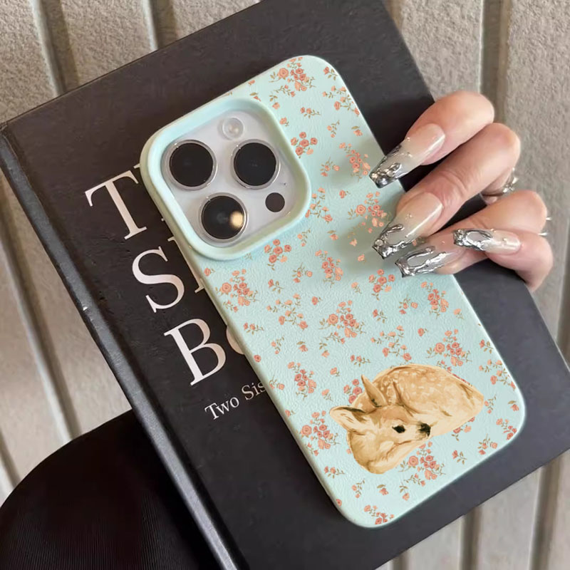 Cute Deer Full Floral Pattern  - Phone Cases Xs Max recension och pris