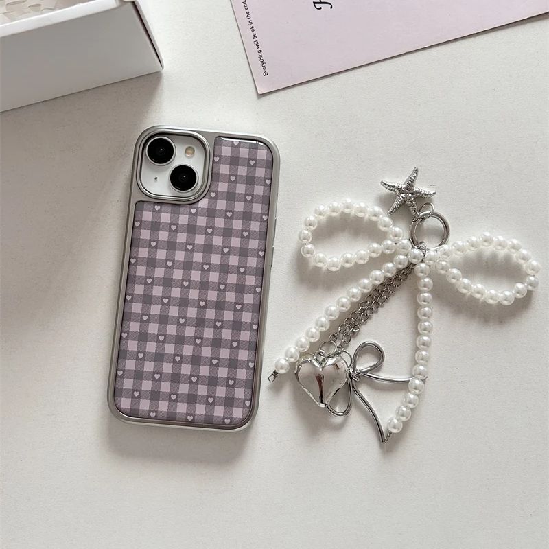 Pink Purple Heart-Shaped Check - Phone Cases Purple recension och pris