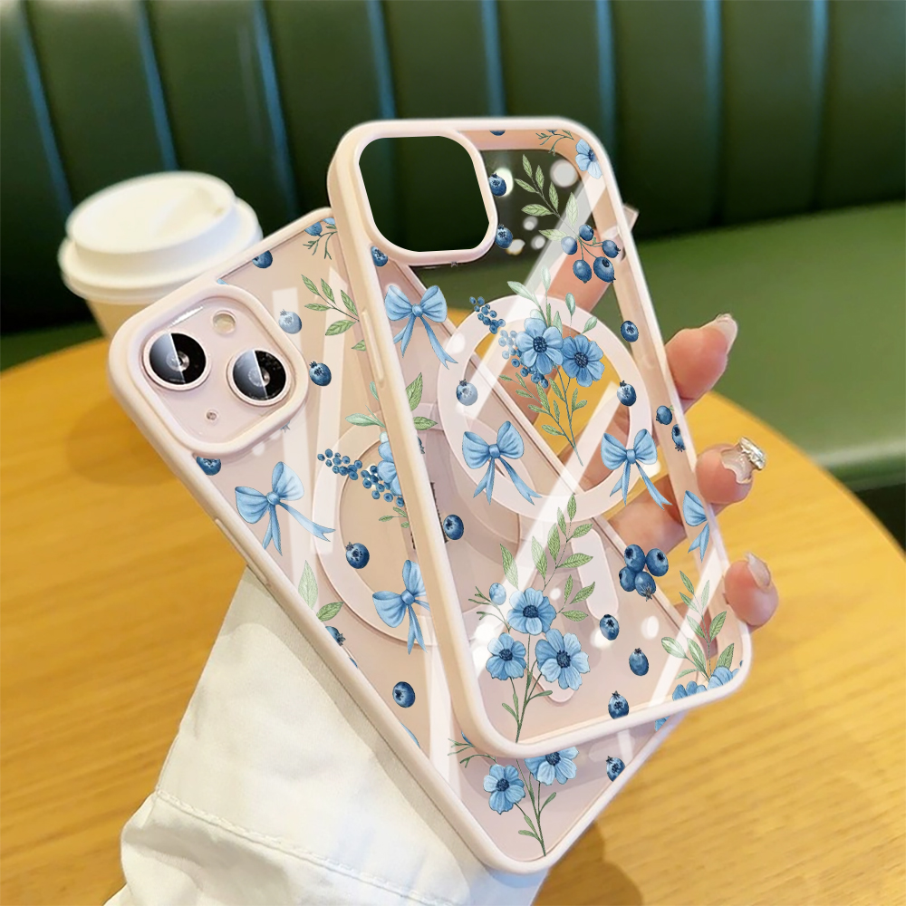 Blueberry Floral Clear Case  F - Phone Cases Iphone 15 Pro Max recension och pris