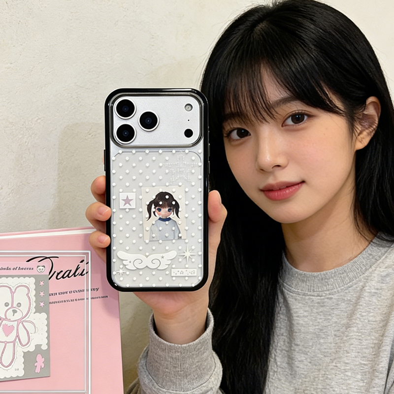 Ins Korean Girl Polka Dots Win - Phone Cases Cool Girl recension och pris