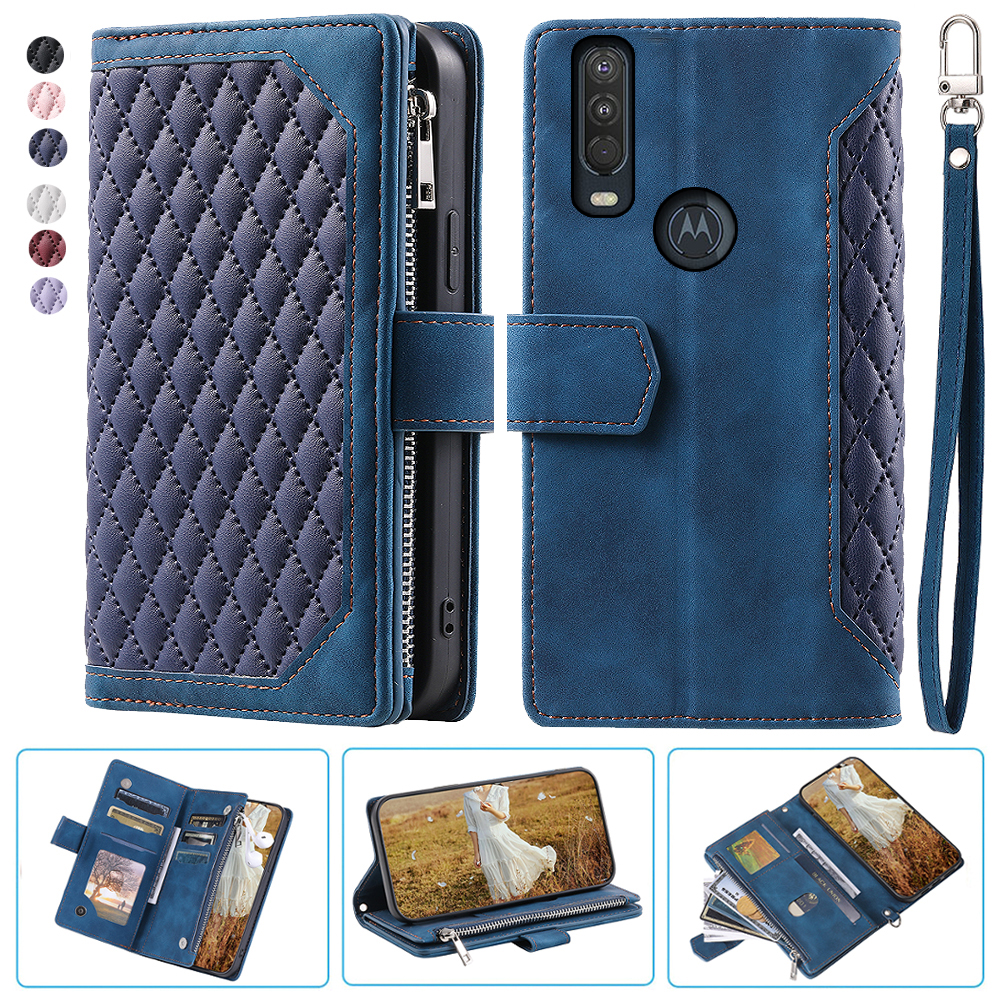 For MOTO One Action Fashion Sm - Leather Folio Wallet Case recension och pris