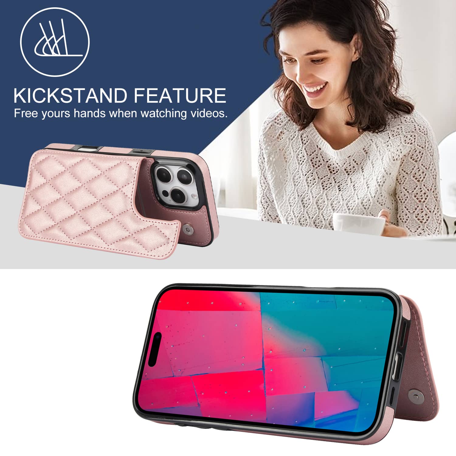 For iPhone 16 Pro Max iPhone 1 - Leather Folio Wallet Case recension och pris