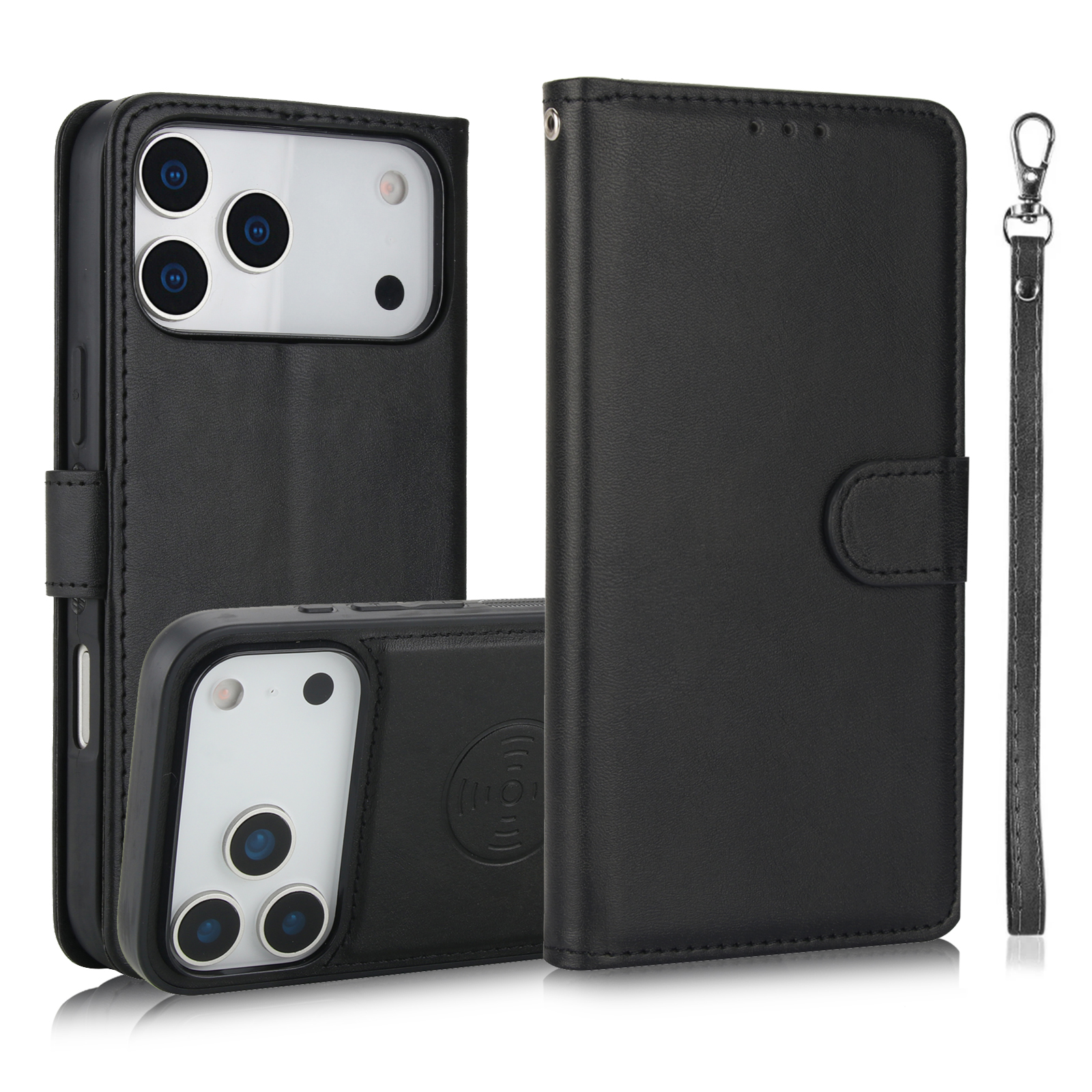 Luxury Calfskin 2 in 1 Detacha - Leather Folio Wallet Case recension och pris