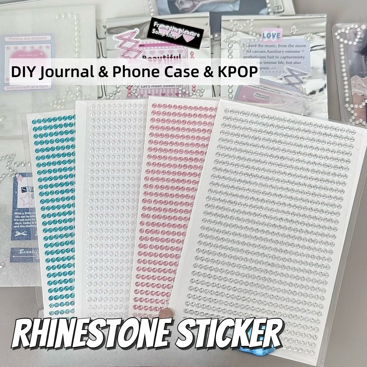 Sparkly Diamond Pearl Stickers - Phone Cases Cool Girl recension och pris