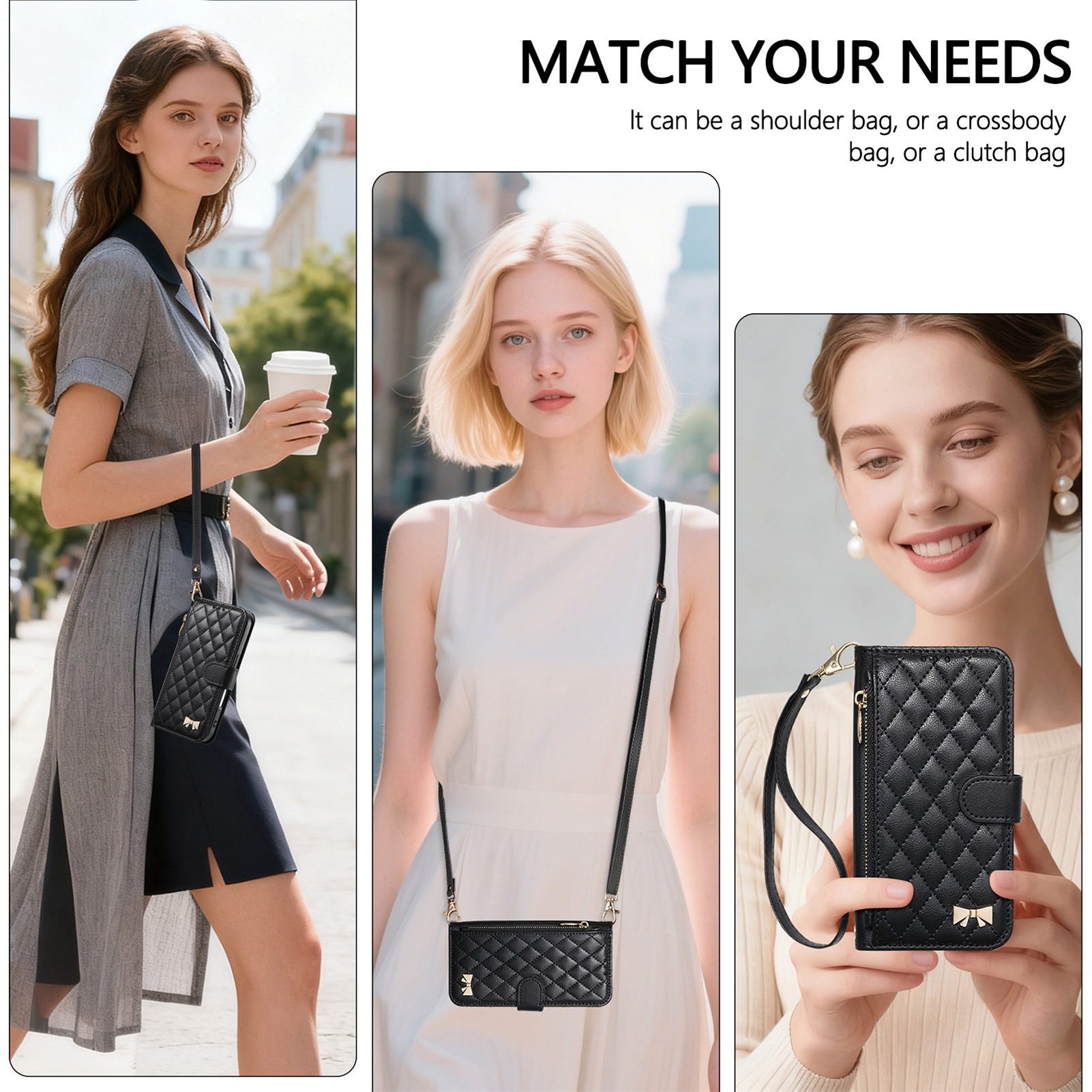 PU Leather Crossbody Flip Wall - Phone Cases With Loop recension och pris