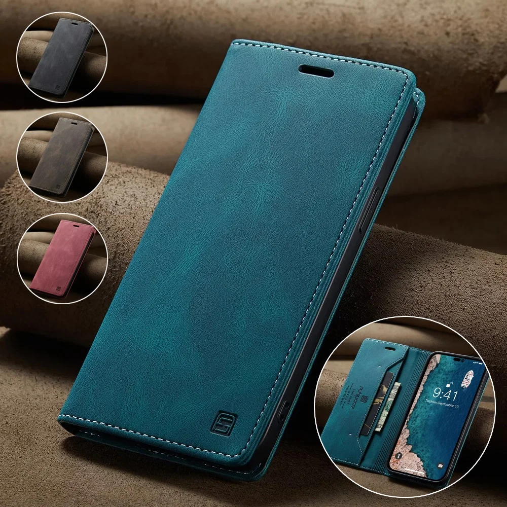 Leather Cases for IPhone 16 15 - Leather Folio Wallet Case recension och pris
