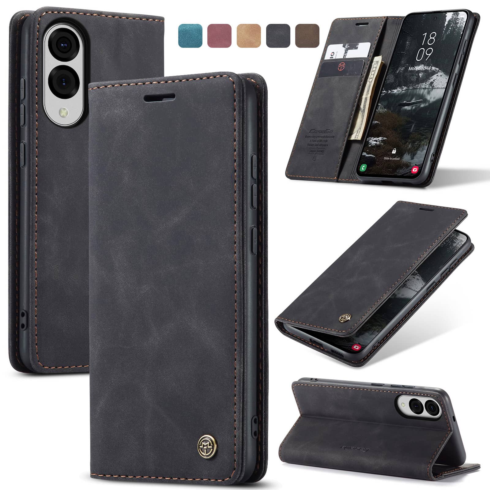 Flip Wallet Case for Samsung G - Leather Folio Wallet Case recension och pris