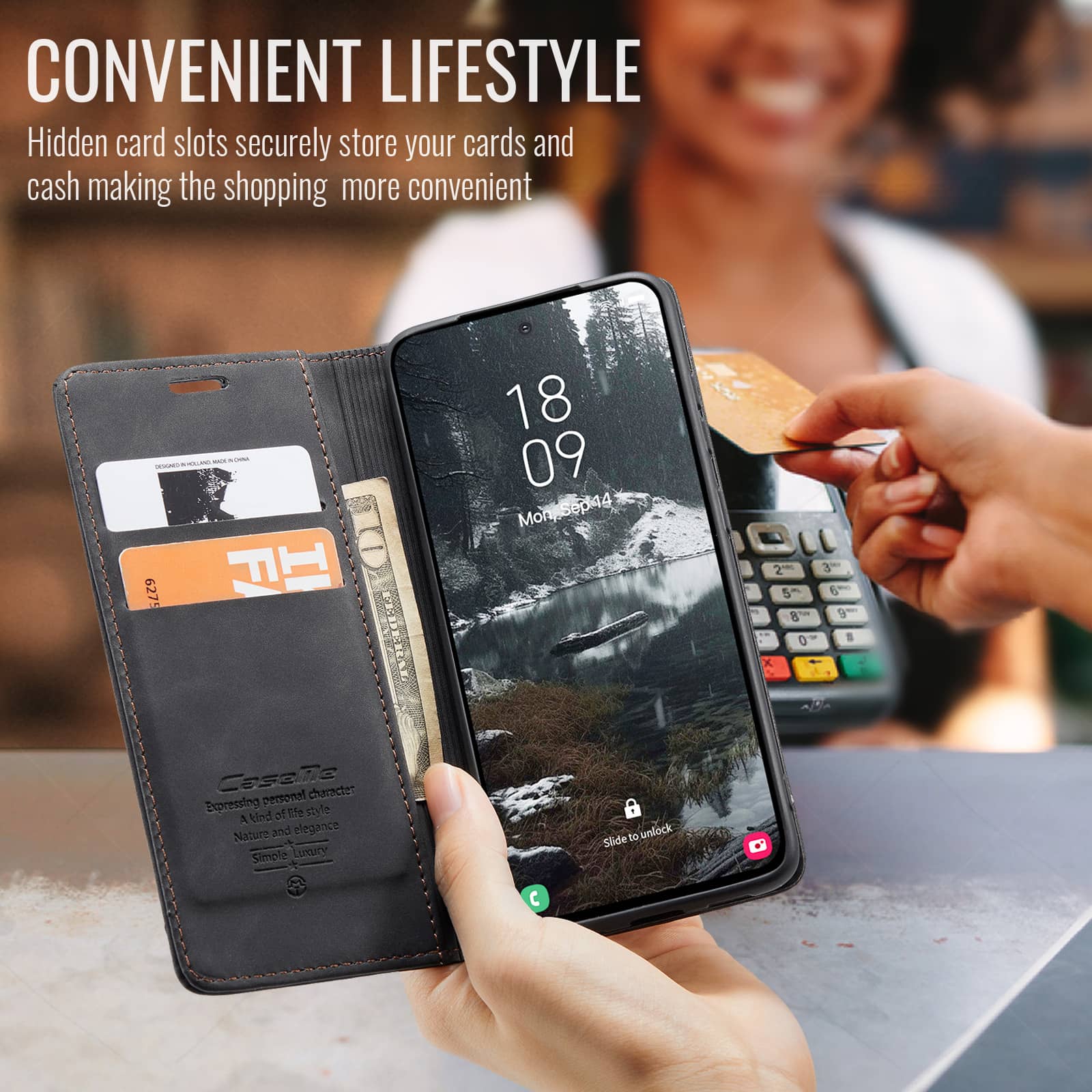 Flip Wallet Case for Samsung G - Leather Folio Wallet Case recension och pris