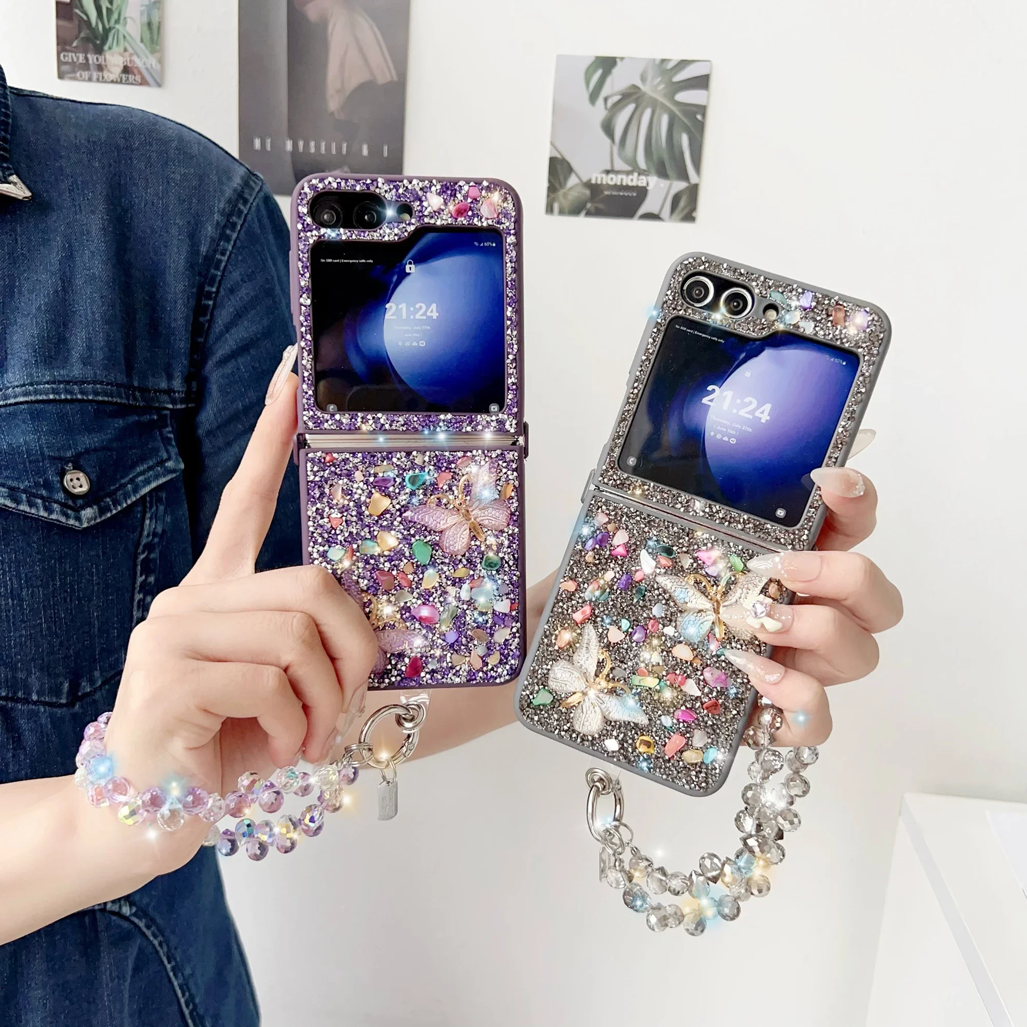 Luxury Glitter Cute Bling Crys - Phone Cases With Loop recension och pris