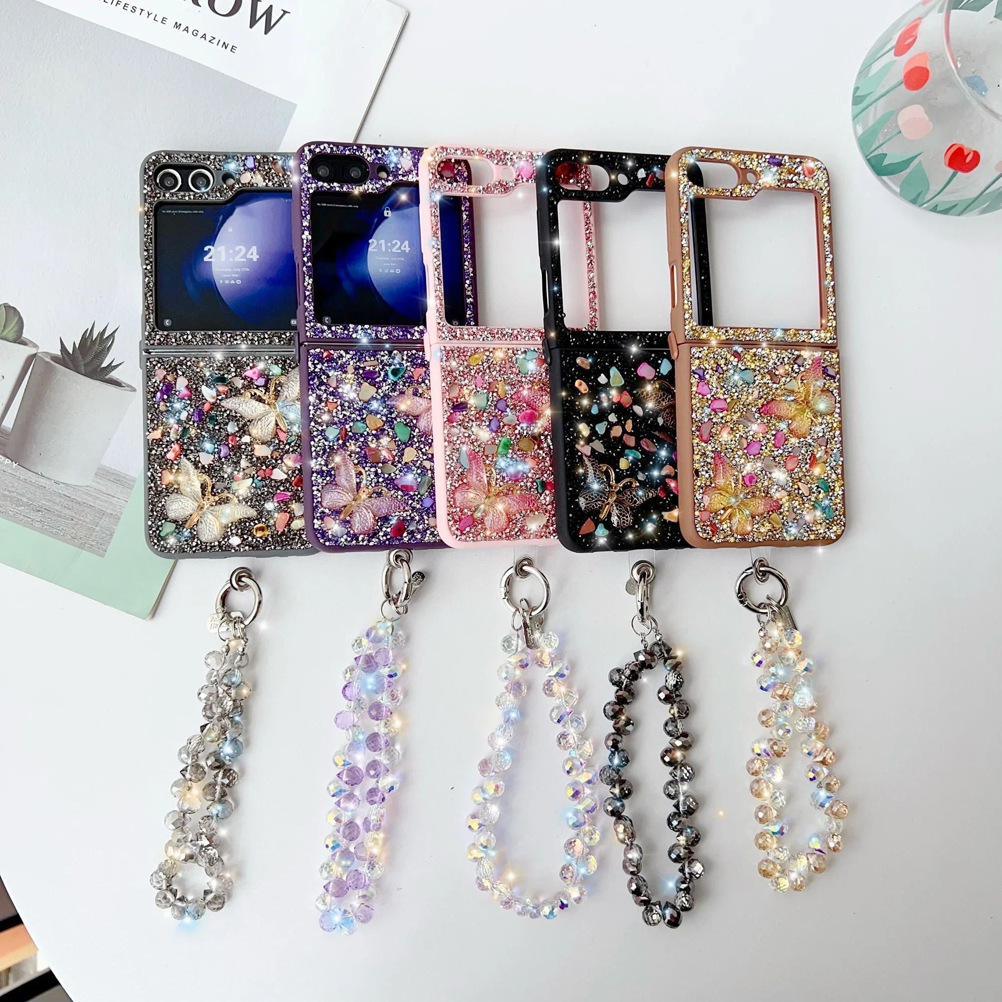 Luxury Glitter Cute Bling Crys - Phone Cases With Loop recension och pris
