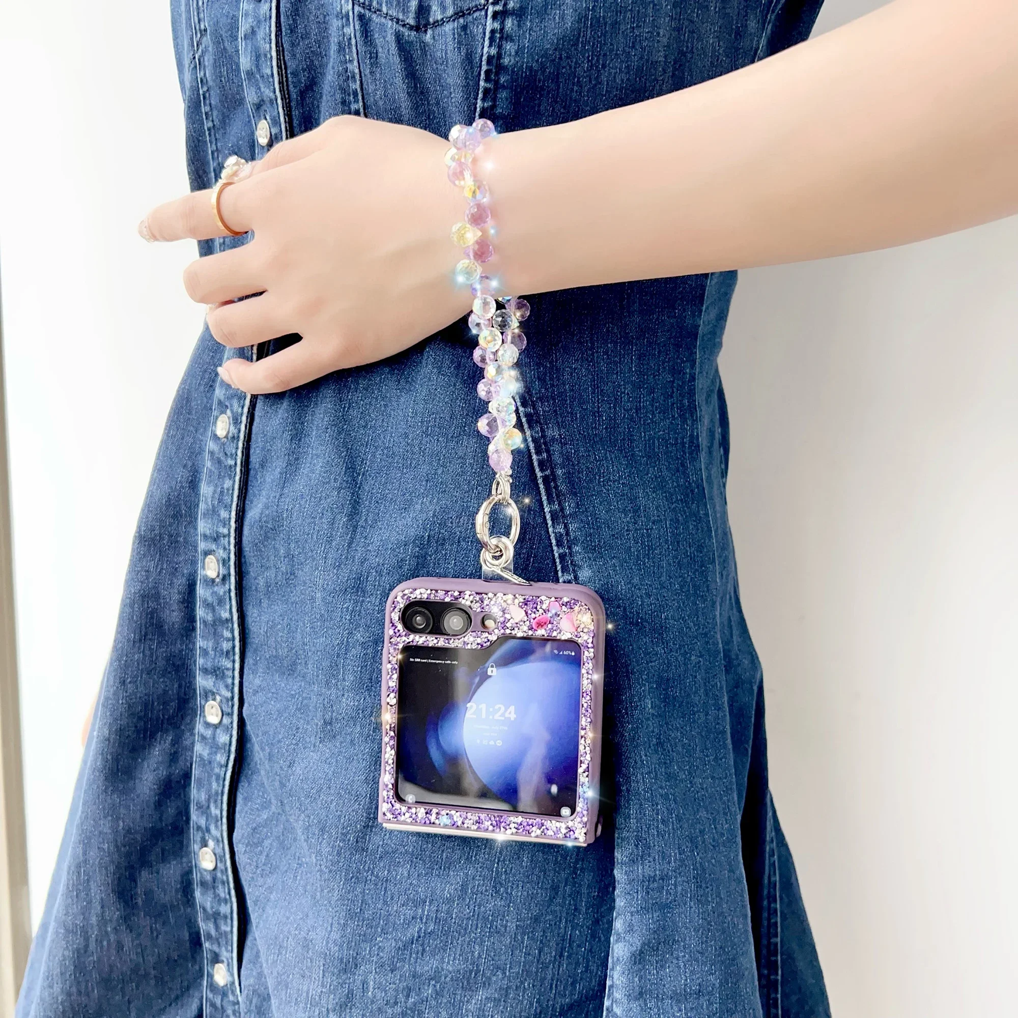 Luxury Glitter Cute Bling Crys - Phone Cases With Loop recension och pris