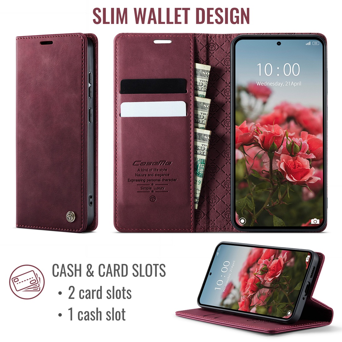 FOR Redmi Note 15 Wallet Case, - Leather Folio Wallet Case recension och pris