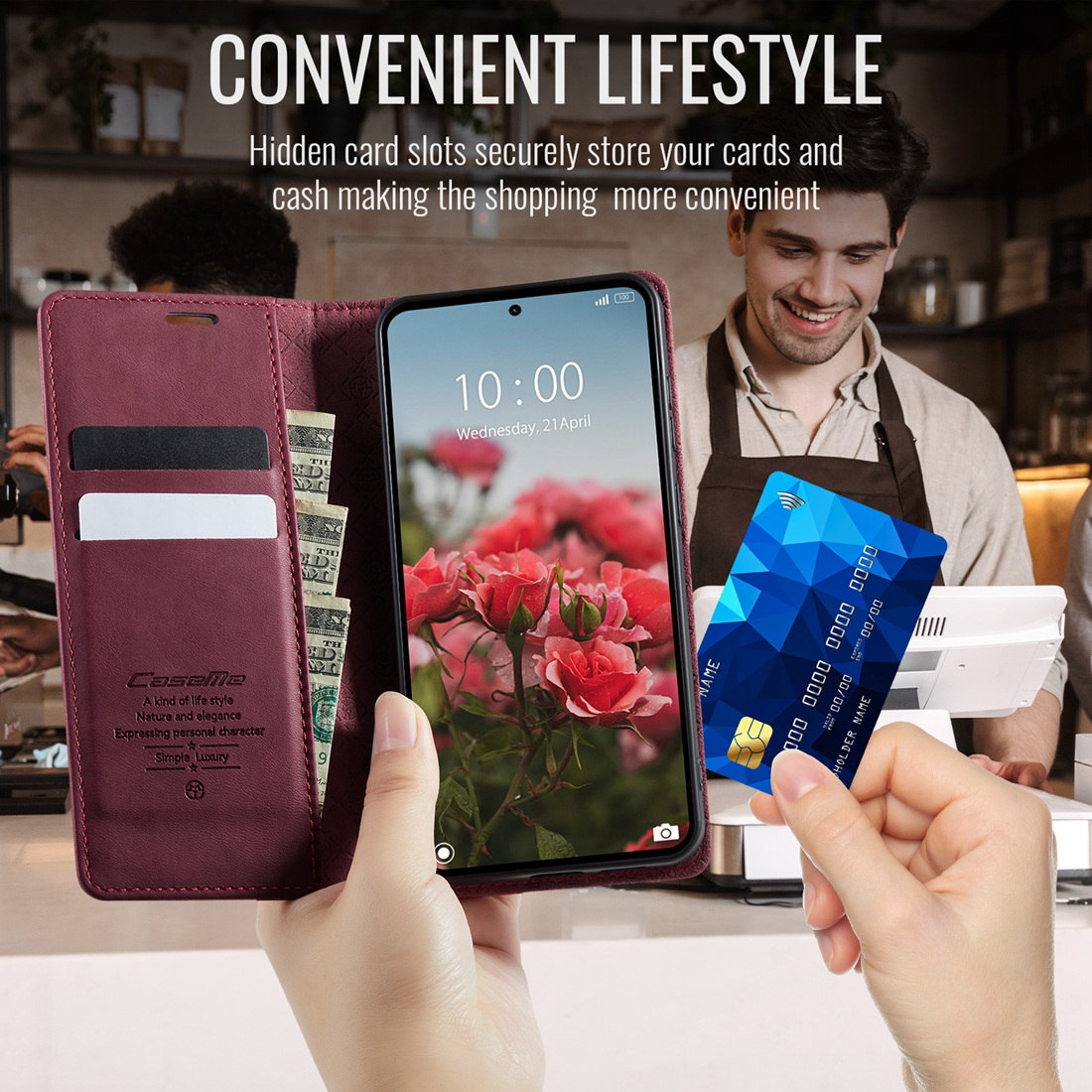 FOR Redmi Note 15 Wallet Case, - Leather Folio Wallet Case recension och pris