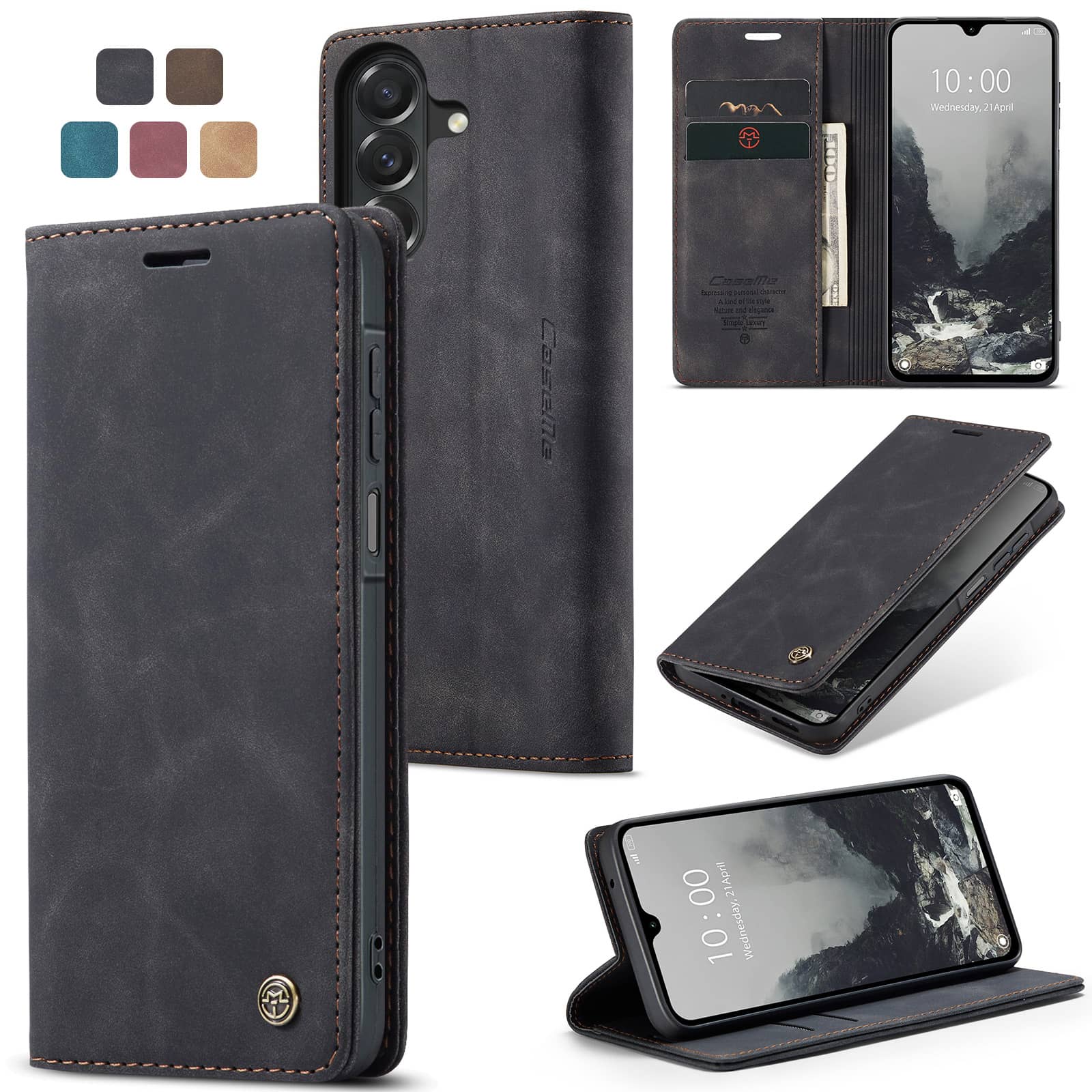 Flip Wallet Case for Samsung G - Leather Folio Wallet Case recension och pris