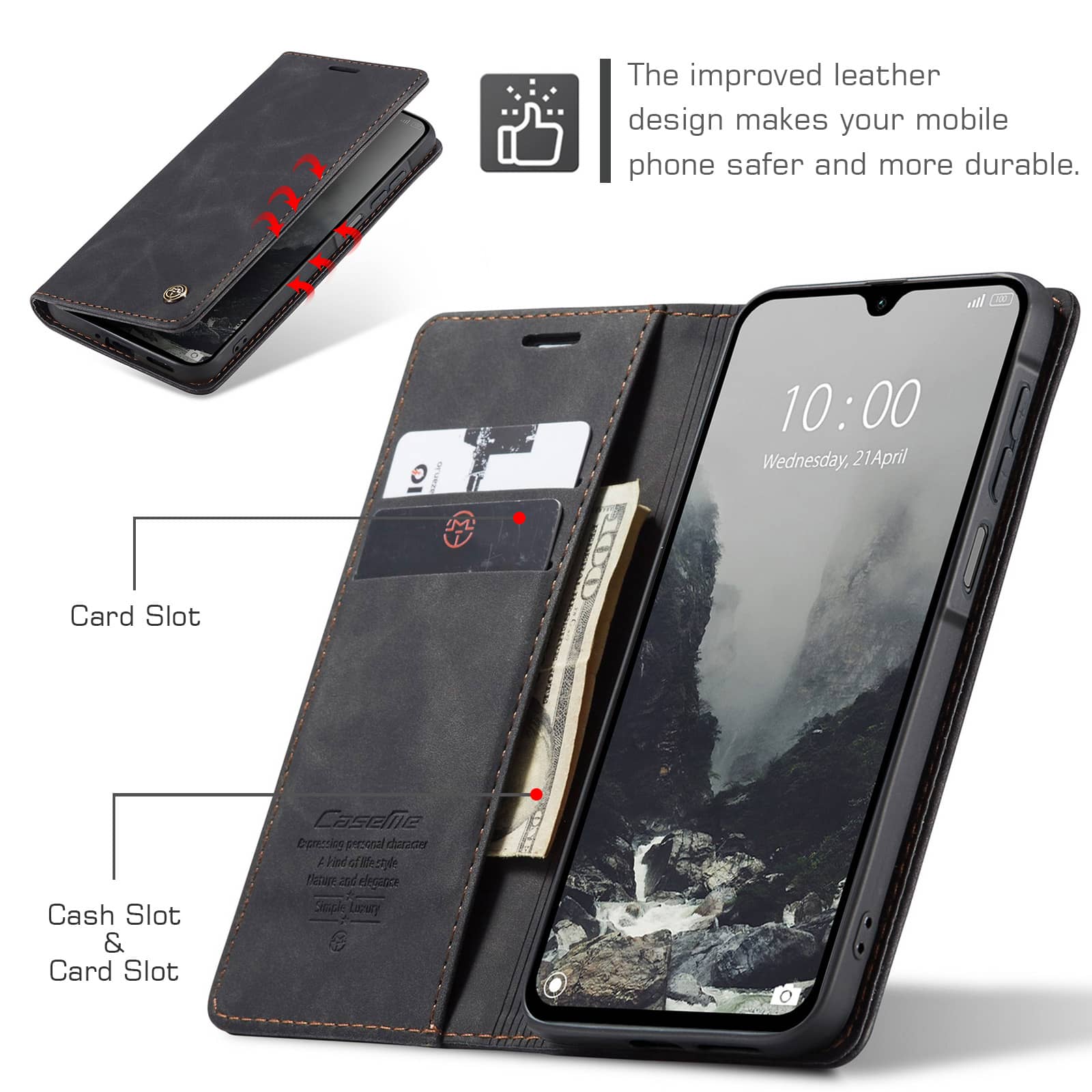 Flip Wallet Case for Samsung G - Leather Folio Wallet Case recension och pris