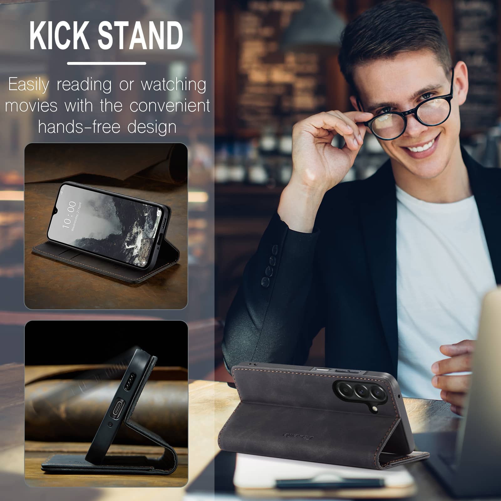 Flip Wallet Case for Samsung G - Leather Folio Wallet Case recension och pris