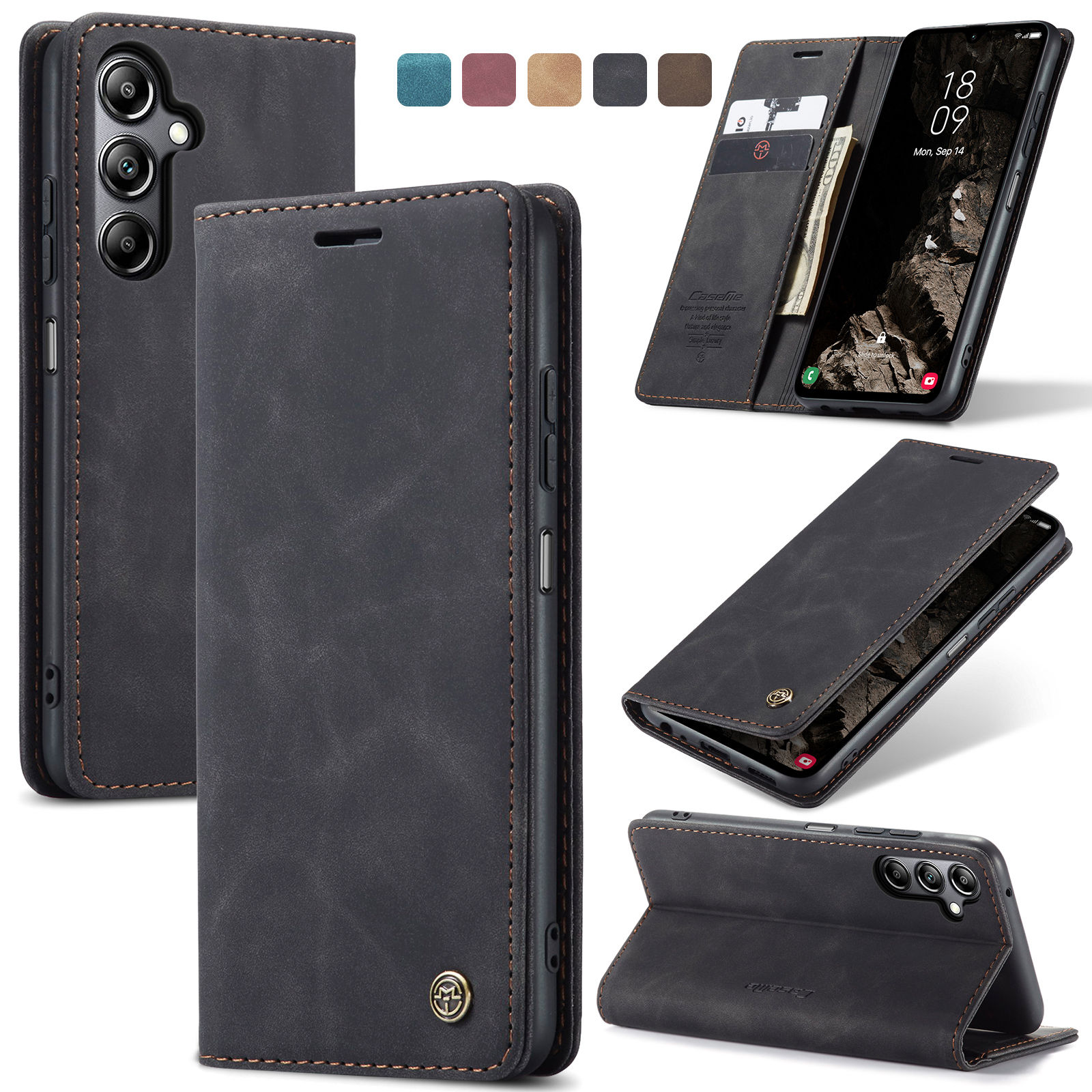 Flip Wallet Case for Samsung G - Leather Folio Wallet Case recension och pris