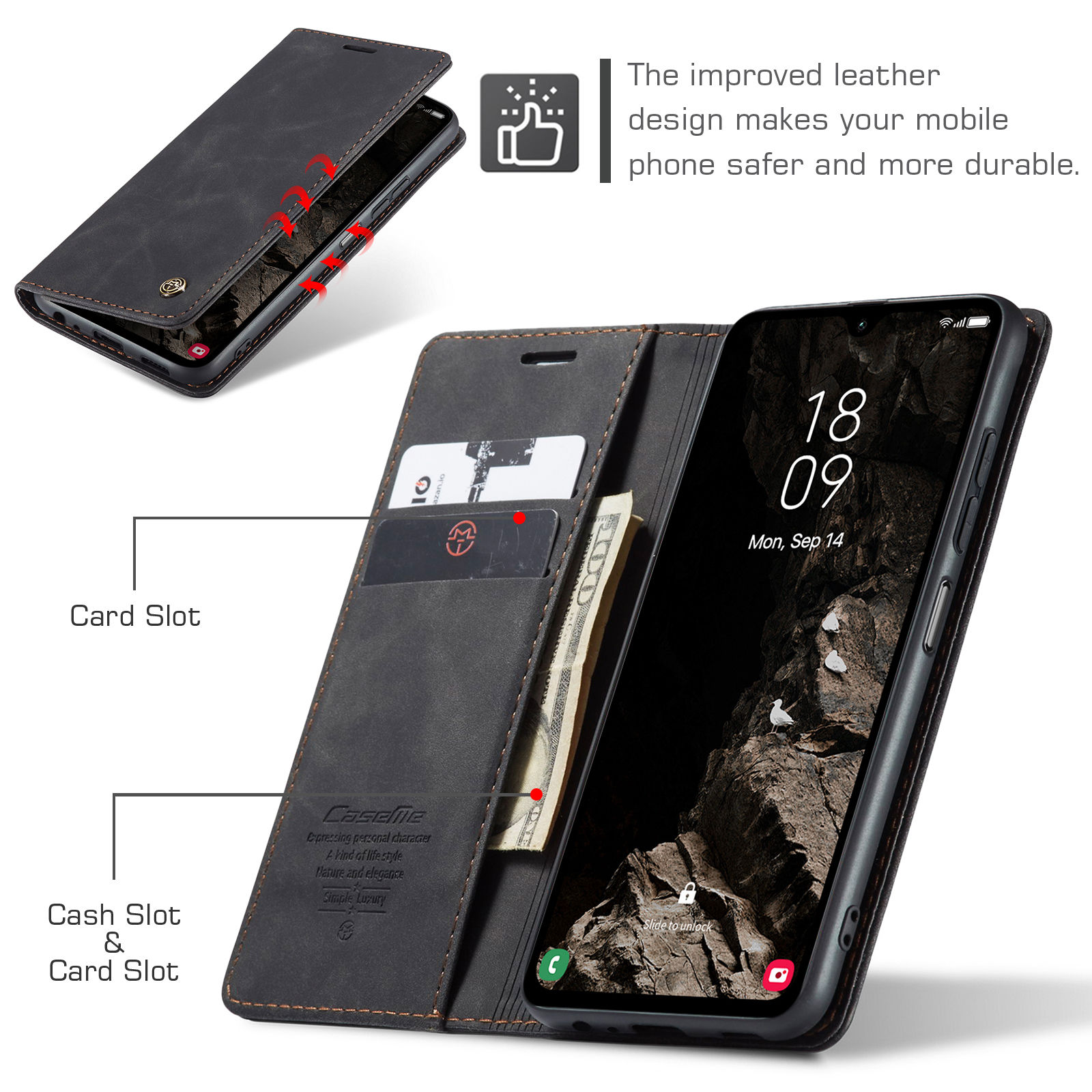 Flip Wallet Case for Samsung G - Leather Folio Wallet Case recension och pris