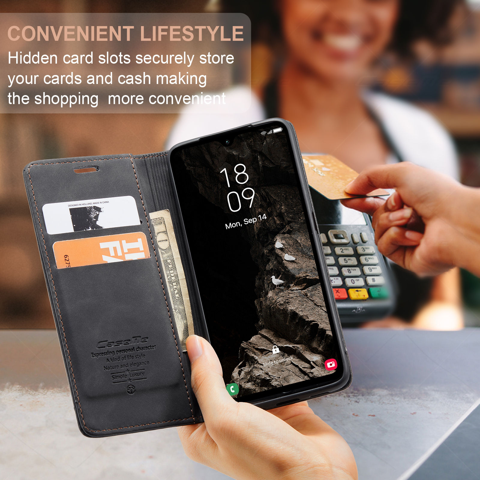 Flip Wallet Case for Samsung G - Leather Folio Wallet Case recension och pris
