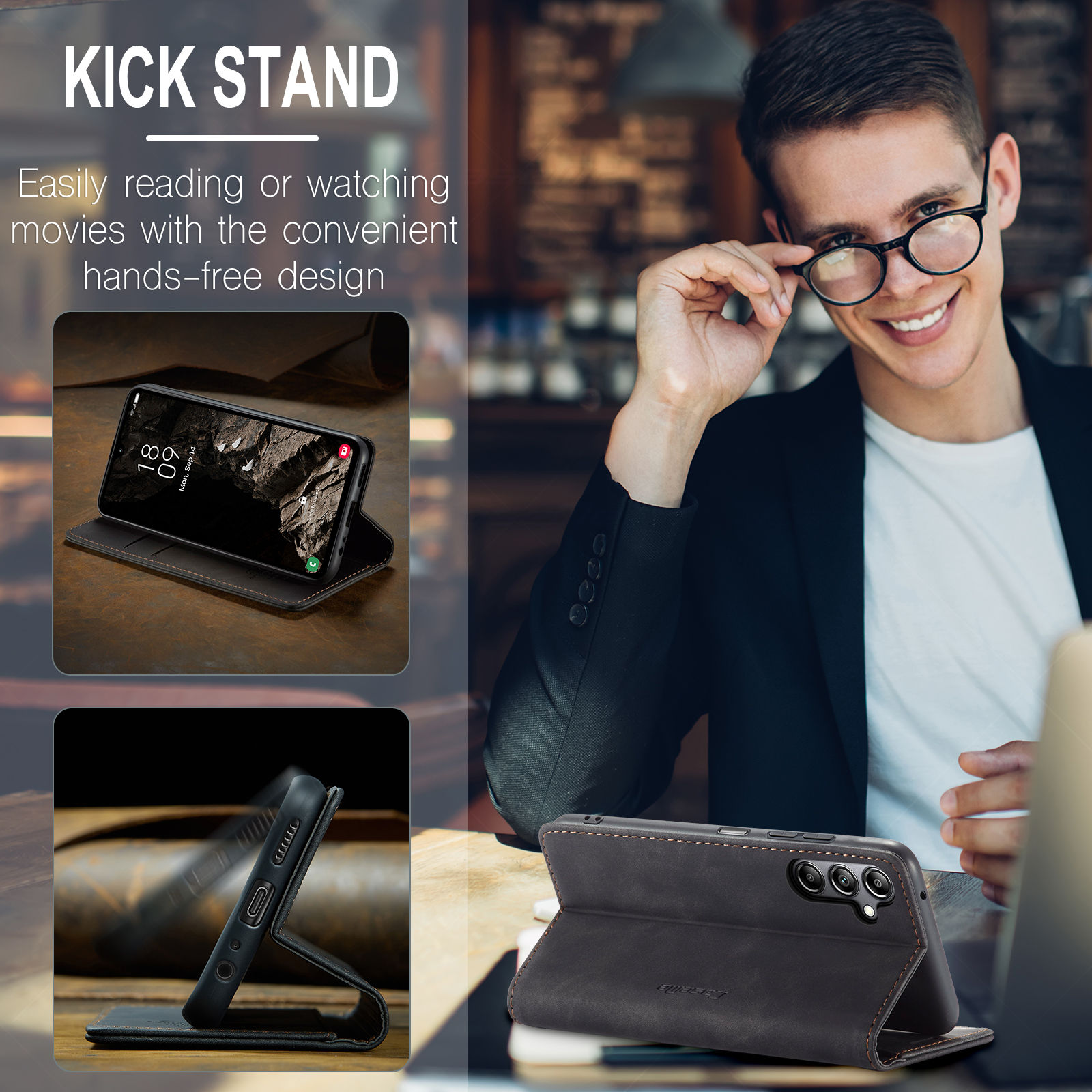Flip Wallet Case for Samsung G - Leather Folio Wallet Case recension och pris