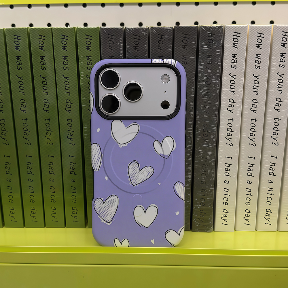 Purple Sketch Hearts Phone Cas - Phone Cases Purple recension och pris