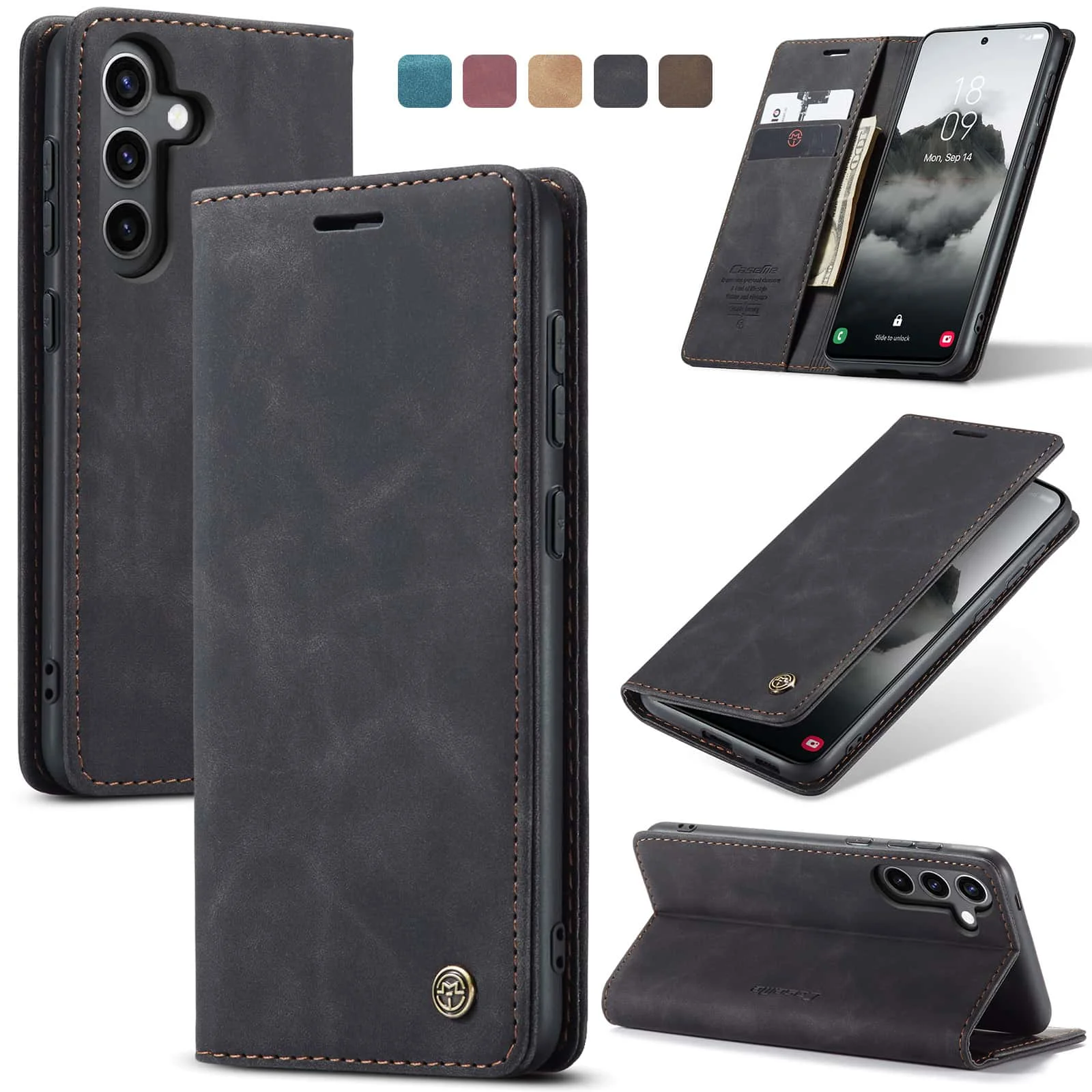 Retro Leather Flip Case For Sa - Leather Folio Wallet Case recension och pris