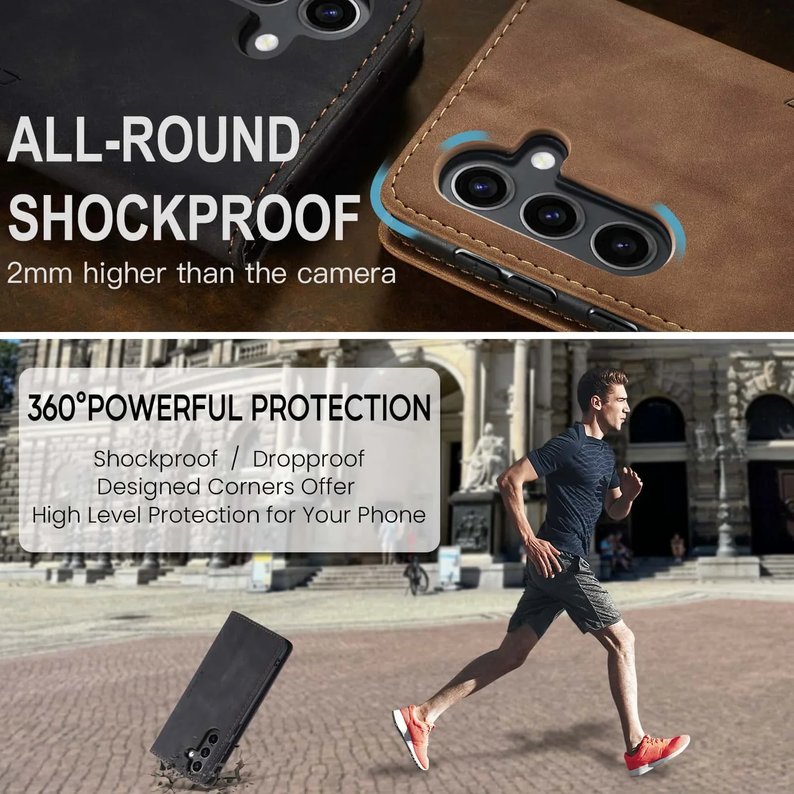 Retro Leather Flip Case For Sa - Leather Folio Wallet Case recension och pris