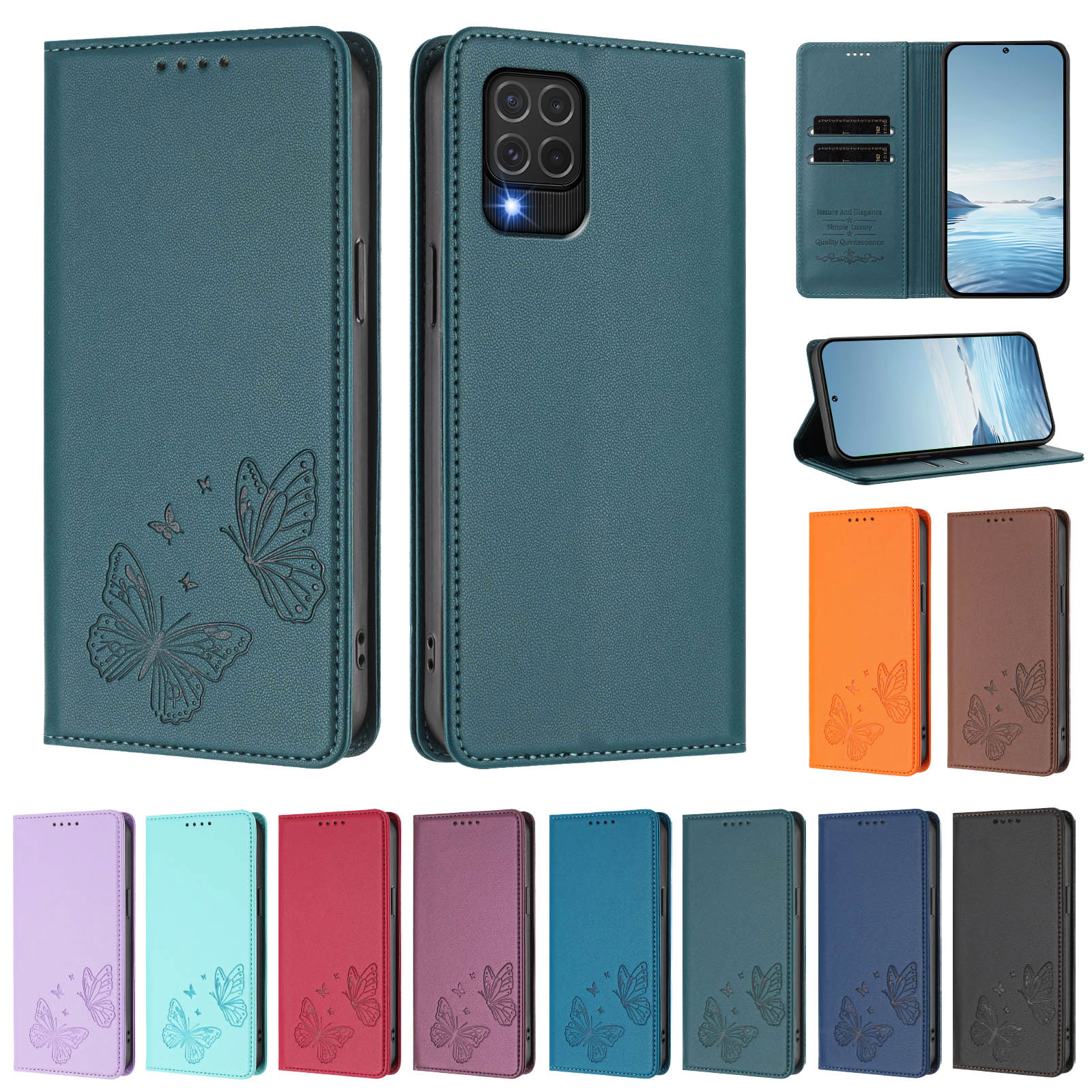 Magnetic Leather Folio Flip Wa - Leather Folio Wallet Case recension och pris