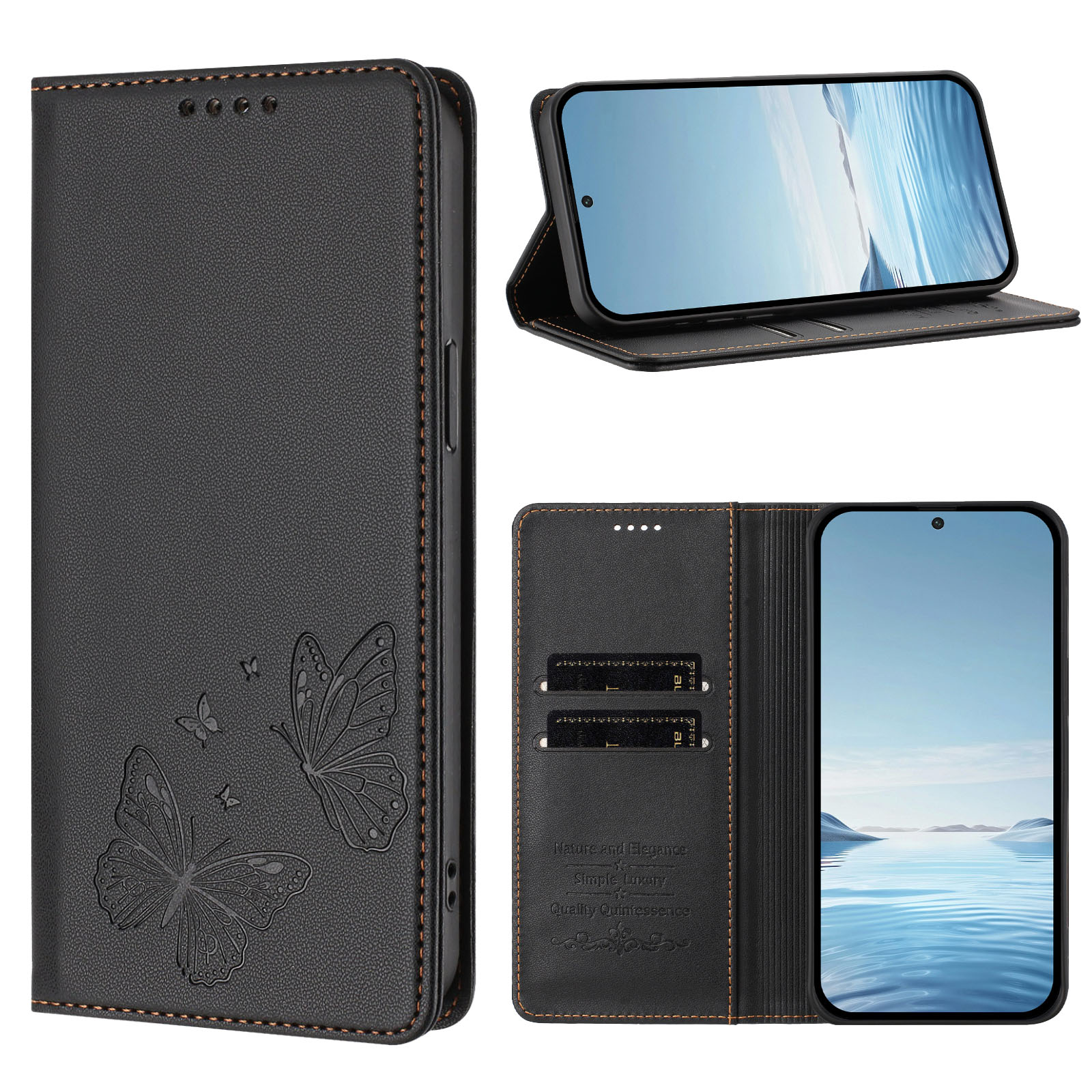 Magnetic Leather Folio Flip Wa - Leather Folio Wallet Case recension och pris