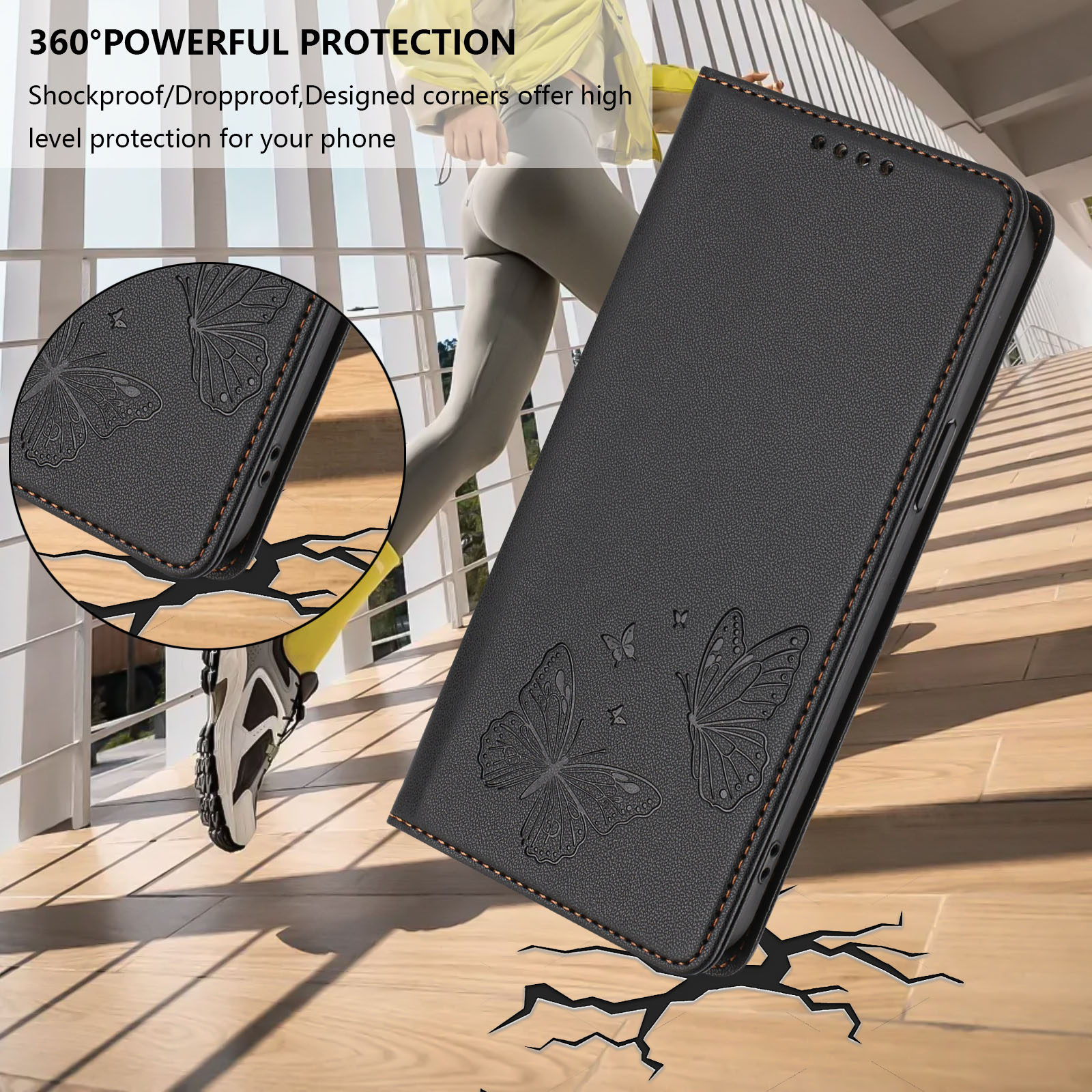 Magnetic Leather Folio Flip Wa - Leather Folio Wallet Case recension och pris