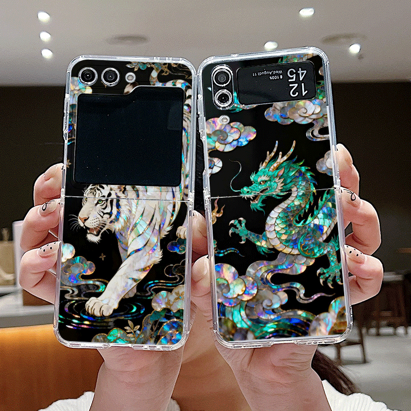 Stylish Tiger Dragon Marble Te - Phone Cases Z Fold 4 recension och pris