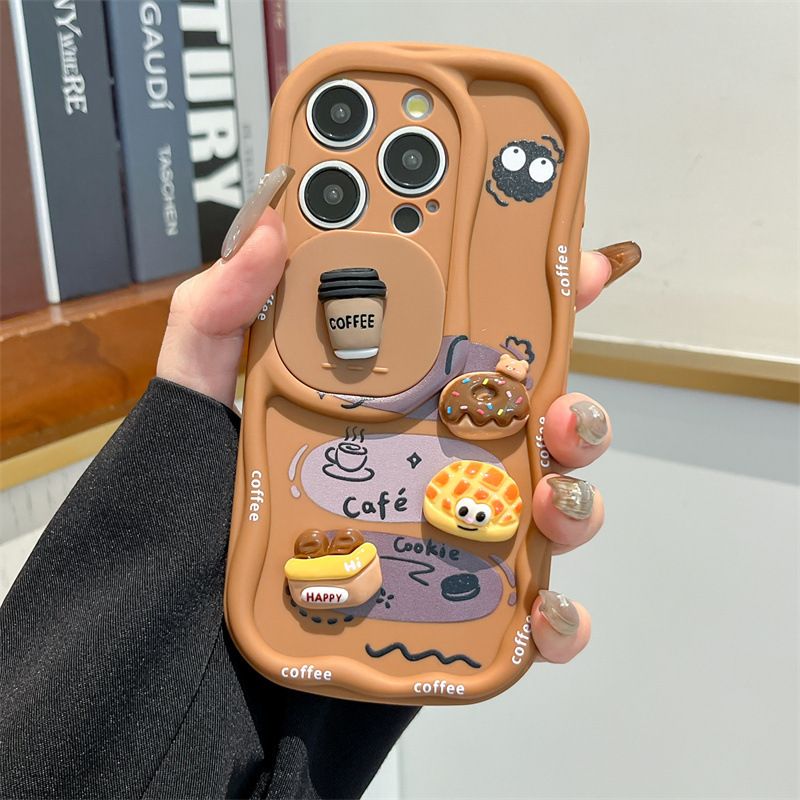 3D Cartoon Bread With Wrist St - Phone Cases With Loop recension och pris