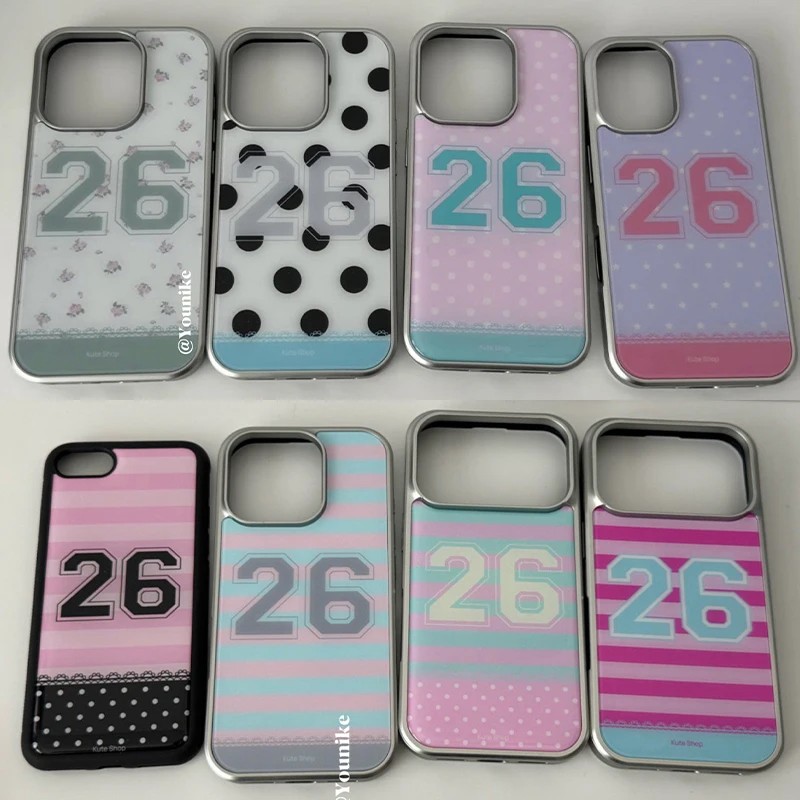 Clmj Korean Ins Stripe Polka D - Phone Cases That Charge Your Phone recension och pris