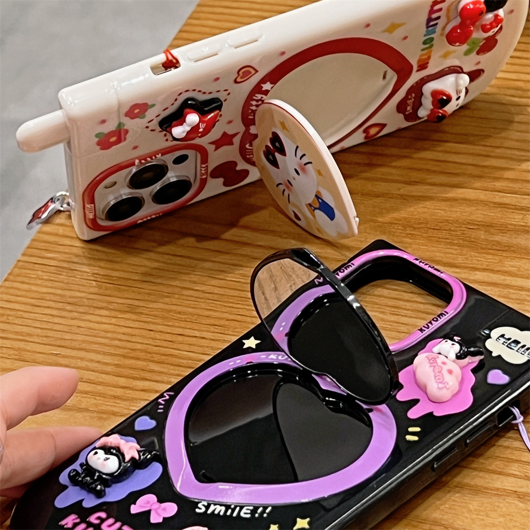 3D Cartoon Kuromi Cute Pink He - Phone Cases Cool Girl recension och pris