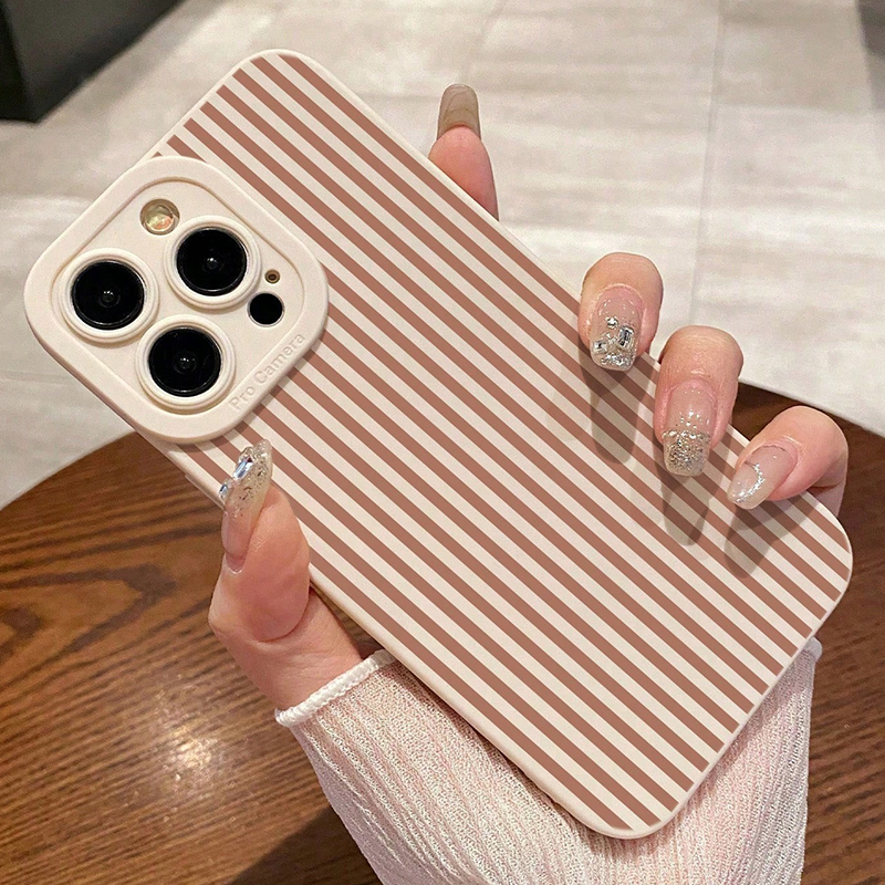 Pink Striped Painted Anti-Drop - Phone Cases Xs Max recension och pris