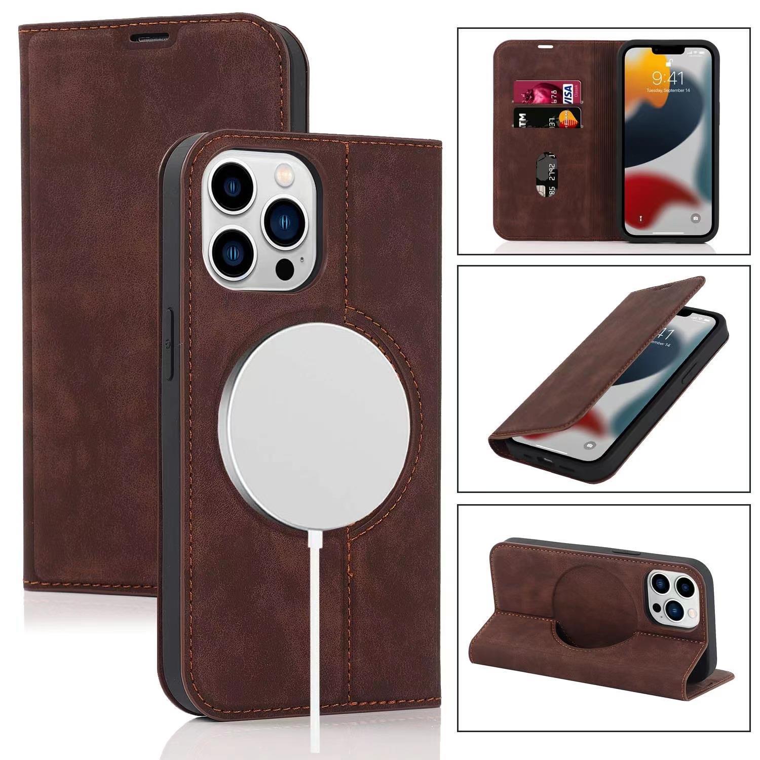 For Magsafe Wallet Leather Fli - Leather Folio Wallet Case recension och pris